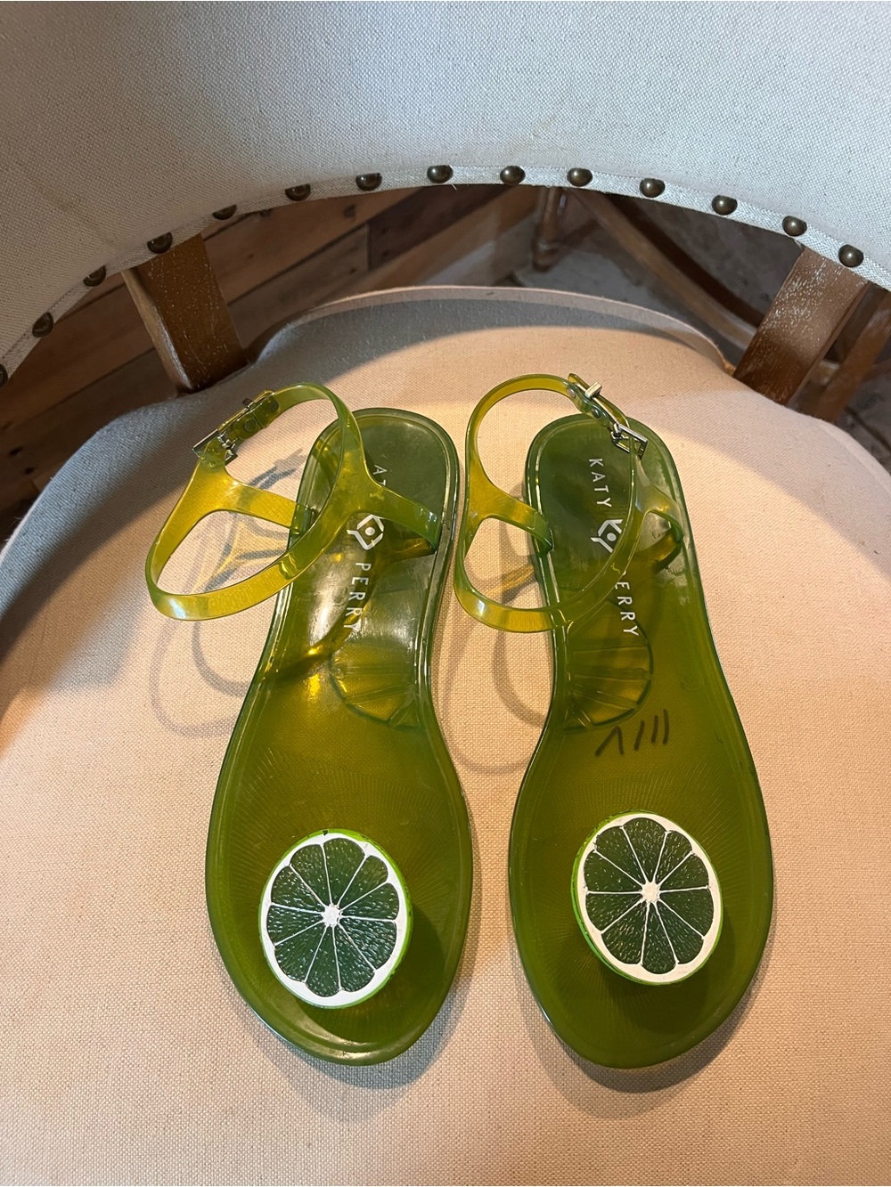 Katy Perry Collections Lime Green Jelly Slingback Sandals